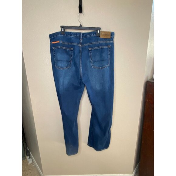 Nautica Jeans Denim Pants Mens 42x30 Relaxed Fit Straight‎ Leg 100% Cotton Blue - Picture 3 of 7